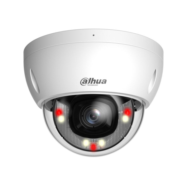 Domo IP Dahua WizSense. 2MP@25/30ips, Smart H.265+. ICR, 0,002/0,0002 lux, Smart Dual Light 30m. Óptica fija 3,6 mm. WDR 120dB,