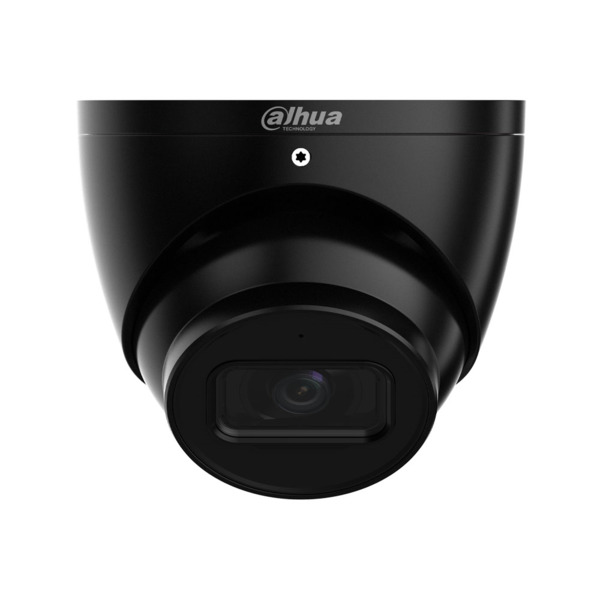 Domo IP Dahua WizSense color negro. 8MP@25/30ips, AI-H.265+. ICR, 0,007/0,0007 lux, Smart IR 30m. Óptica fija de 2,8 mm. WDR 120