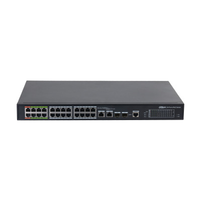 (DH-LR2226-24ET-360-V2) DAHUA SWITCH L2 EPOE GESTIONABLE 24 PUERTOS 10/100 (8 EPOE/EOC + 16 POE) + 2 UPLINK COMBO GIGABIT/SFP (1)