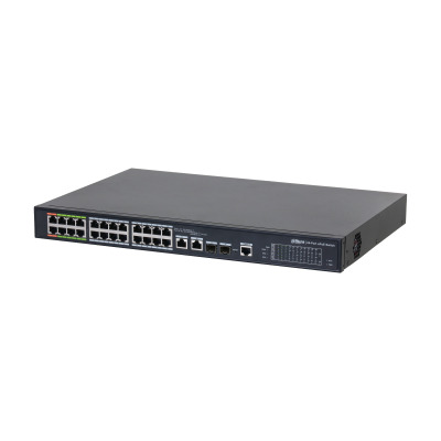 (DH-LR2226-24ET-360-V2) DAHUA SWITCH L2 EPOE GESTIONABLE 24 PUERTOS 10/100 (8 EPOE/EOC + 16 POE) + 2 UPLINK COMBO GIGABIT/SFP (2)