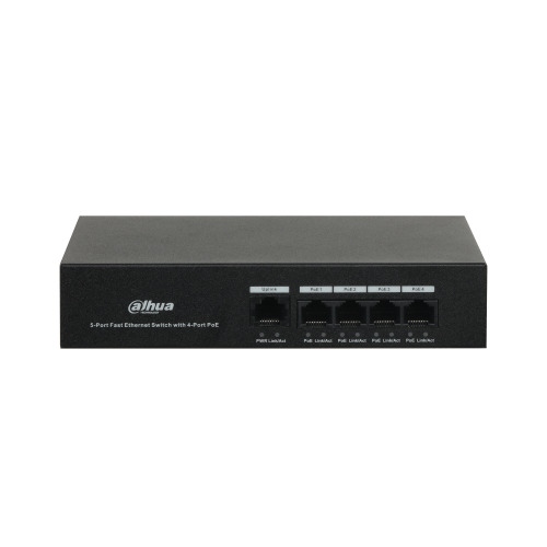 (DH-PFS3005-4ET-36) DAHUA SWITCH POE 4 PUERTOS + 1 (1)