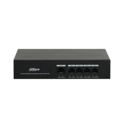Comprar (DH-PFS3005-4ET-36) DAHUA SWITCH POE 4 PUERTOS + 1