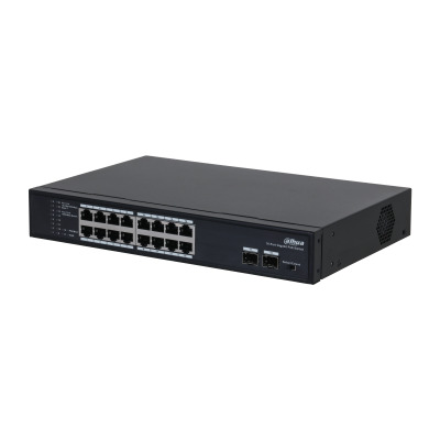 (DH-PFS3218-16GT-135) DAHUA SWITCH L2 POE 16 PUERTOS + 2 GIGABIT SFP (1)