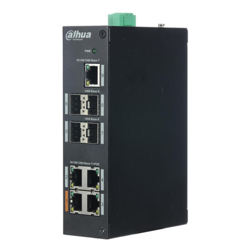 (DH-PFS3409-4GT-V2) DAHUA SWITCH INDUSTRIAL L2 4 PUERTOS +1 UPLINK GIGABIT + 4 SFP (1)