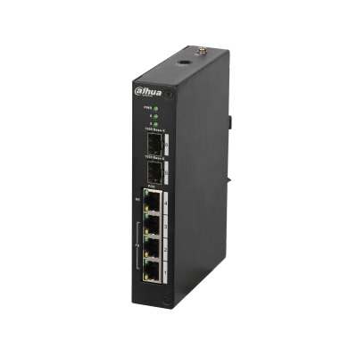 (DH-PFS4206-4P-96) DAHUA SWITCH POE L2 GESTIONABLE 3 PUERTOS + 1 UPLINK GIGABIT HIPOE + 2 SFP (1)