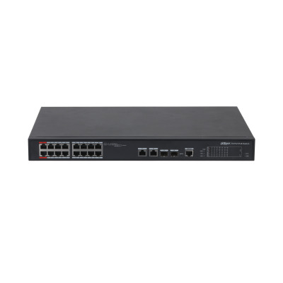(DH-PFS4218-16ET-240-V3) DAHUA SWITCH L2 HI-POE GESTIONABLE 16 PUERTOS 10/100 + 2 COMBO GIGABIT/SFP UPLINK (1)