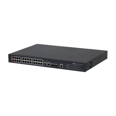 (DH-PFS4226-24ET-360-V3) DAHUA SWITCH L2 HI-POE 2.0 GESTIONABLE 24 PUERTOS 10/100 + 2 UPLINK COMBO GIGABIT/SFP (2)