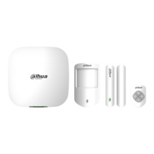 Kit de alarma Dahua 2G GPRS compuesto por:. 1x Panel de control con comunicador 2G GPRS para hasta 150 dispositivos vía radio, c