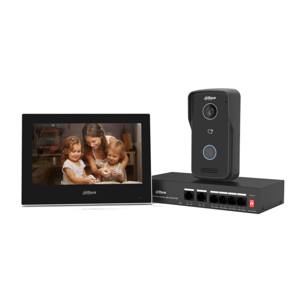 <strong>Kit de videoportero IP Dahua compuesto por:</strong>. 1x videoportero IP <strong>DAHUA-4394</strong> (DHI-VTO2111D-P-S3)