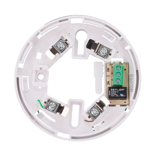 DMTECH DMT-B9000R-V2 Base de perfil bajo con relé - Hasta 12VDC 0.5A / Terminal NO/NC/C - Compatible con detectores V2 y base al (1)