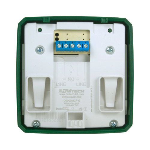 DMTECH DMT-D9000-MCP-G Pulsador rearmable - Especial para panel de extinción - Extinción manual - Indicador LED - Instalación en (1)
