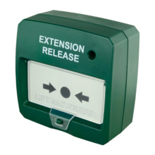 DMTECH DMT-D9000-MCP-G Pulsador rearmable - Especial para panel de extinción - Extinción manual - Indicador LED - Instalación en