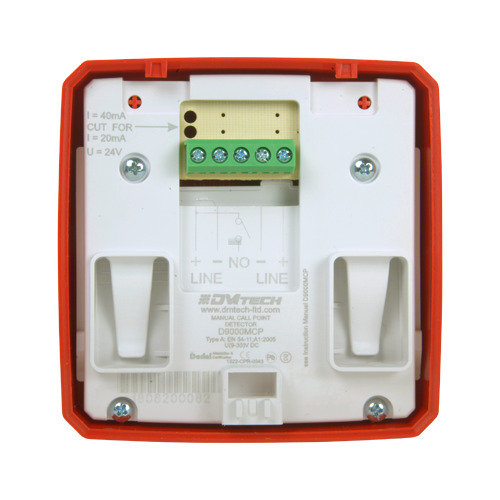 DMTECH DMT-D9000-MCP-R Pulsador convencional rearmable - Certificado EN54 - Indicador LED - Instalación en superficie - Rearmado (1)