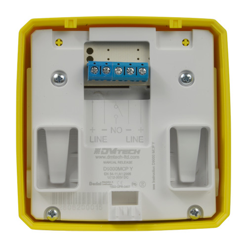 DMTECH DMT-D9000-MCP-Y Pulsador rearmable - Especial para panel de extinción - Activación manual - Instalación en superficie - R (1)