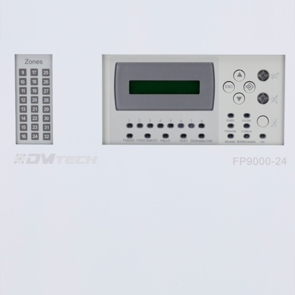 DMTECH DMT-FP9000-24 Central convencional de 24 zonas con pantalla LCD - 2 Salida de Sirena - 2 salidas de alarma y fallo y 10 s (3)