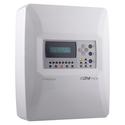 Comprar DMTECH DMT-FP9000-4 Central convencional de 4 zonas con pantalla LCD - 2 Salida de Sirena - 2 salidas de alarma y fallo y 2 salidas de relé configurables - Salida para repetidor - Hasta 30 detectores por zona - Autodetección de resistencia fin de
