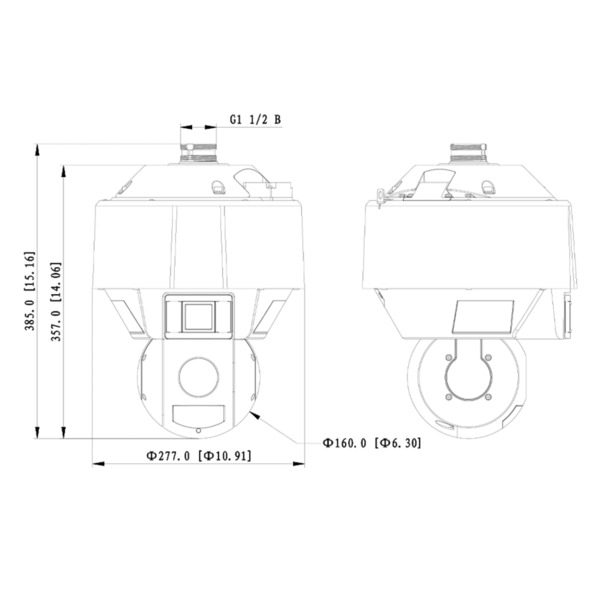 Domo Dual-PTZ IP 4M DN WDR Starlight LED30m/IR100m 4x/25x IP67 Hi-POE AUDIO E/S AI (1)