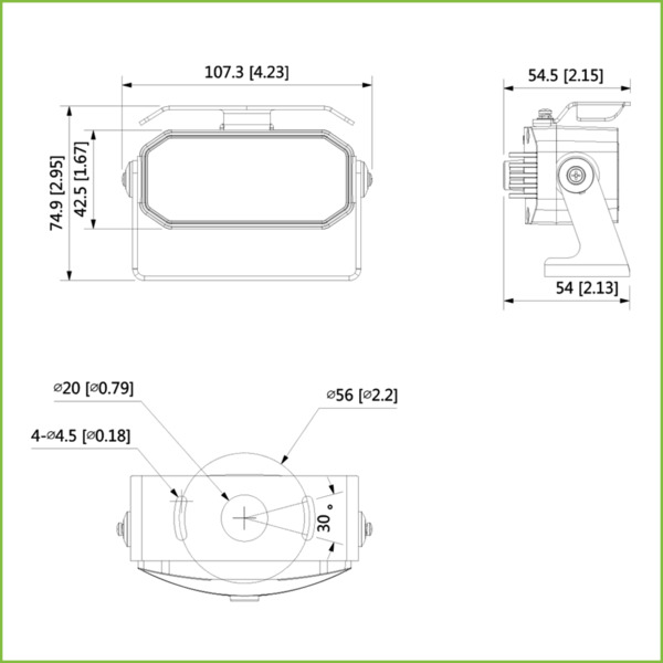 Domo HDCVI 4EN1 2M 1080P DN IR20m 0Lux 2.8mm MOVIL conector AVIACION M12 IP67 MIC (2)