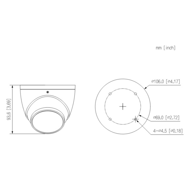 Domo IP H265 4M WDR Starlight IR50m 2.8mm IP67 PoE MIC AI (2)