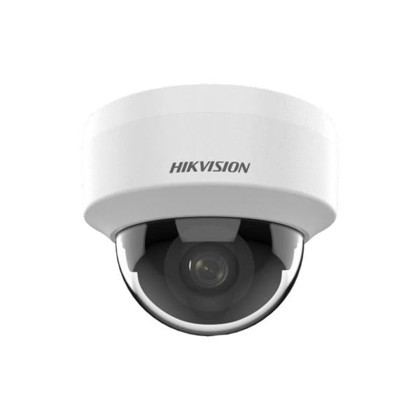 Domo IP HiWatchT de HIKVISION®. 2MP@25/30ips, H.265+. ICR, 0,01 lux, Smart IR 30m. Óptica fija de 2,8 mm. WDR digital. RJ45, 2AX