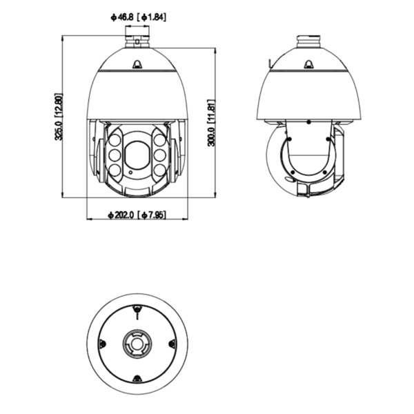 Domo PTZ IP 4M TiOC H265 WDR Starlight Iluminación Dual LED50m/IR150m 32x IP66 PoE+ AUDIO E/S AI (2)