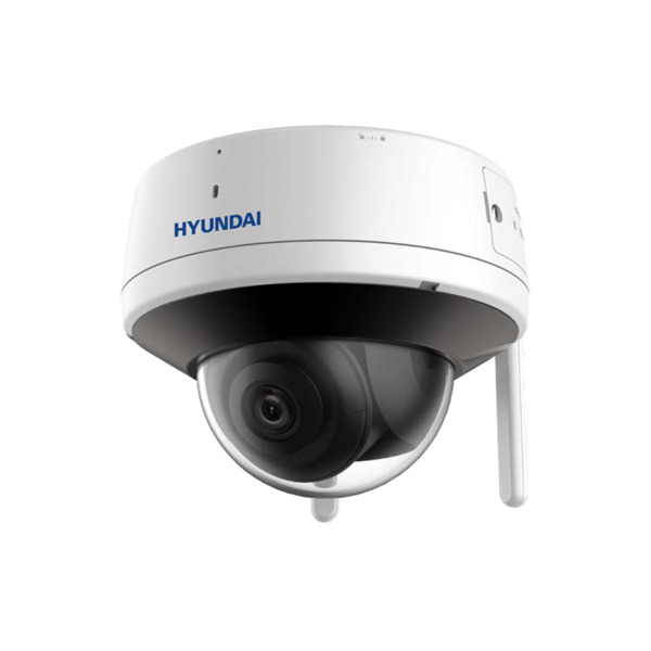 Domo WiFi IP HYUNDAI. 4MP@20ips, H.265/H.264. ICR, 0,005 lux, EXIR IR 30m. Óptica 2,8 mm. WDR 120dB, 3D-DNR, ajustes de imagen.