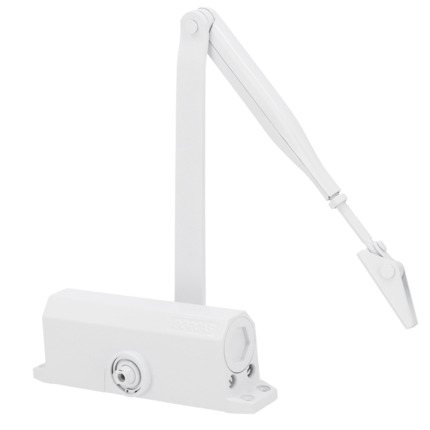Comprar DORCAS DR-D-22206/W Cierrapuertas de brazo articulado - Instalación de superficie y reversible - Apertura convencional - Puertas entre 25~85 kg y 850~1100 mm - Velocidad ajustable - Apto para todo tipo de puertas