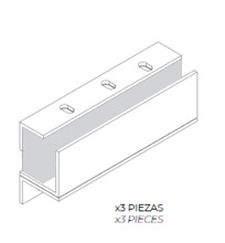 Dorcas Z600 KIT Aleta Z de fijación en superficie para M600