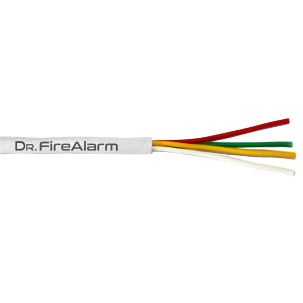 DrFireAlarm ALARM04-PVC-U Rollo 100m de cable manguera blanco flexible 4 hilos sin pantalla PVC (4x0,22)