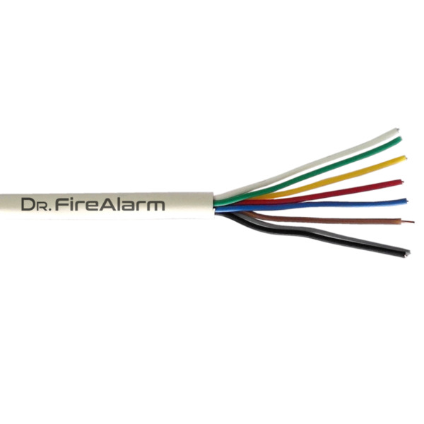 DrFireAlarm ALARM08-PVC-U Rollo 100m de cable manguera blanco flexible 8 hilos sin pantalla PVC (8x0,22)