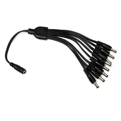 DrUTP DCJACK+1F-8M Cable para distribución de Alimentación DC JACK 1 entrada Hembra a 8 salidas Macho
