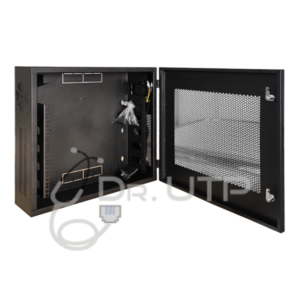 DrUTP LUXURYDVRBOX Arcón Vertical para equipos estándar rack de 19" 4U con 2 llaves, ventilador, pasacables y puerta con rejilla (1)