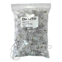 DrUTP RJ45 Conector RJ45 CAT.5e Transparente en Bolsa 100 unidades