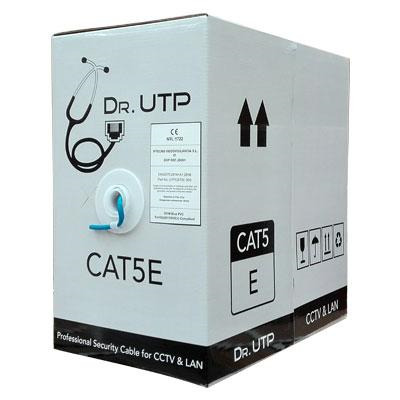 DrUTP UTPCAT5E-305 Bobina 305mts Cable UTP CAT5e 0.50mm CPR Cubierta PVC Azul