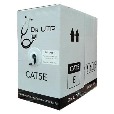 DrUTP UTPCAT5E-305-EXT Bobina 305mts Cable UTP CAT5e para exteriores 0.50mm Cubierta PE Negra