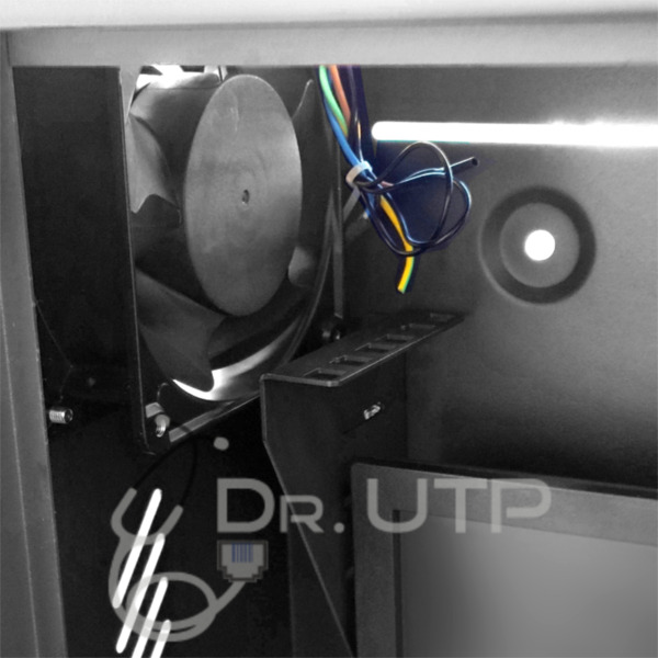 DrUTP VERTICALDVRBOX Arcón Vertical para grabador y pantalla con 2 llaves, ventilador y pasacables (4)