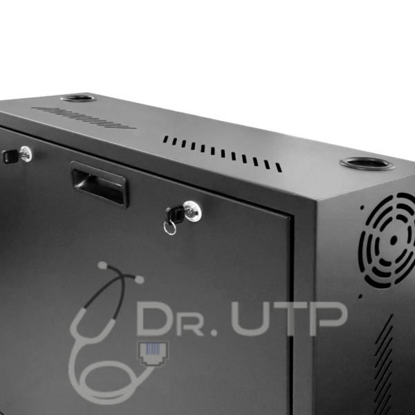 DrUTP VERTICALDVRBOX Arcón Vertical para grabador y pantalla con 2 llaves, ventilador y pasacables (5)