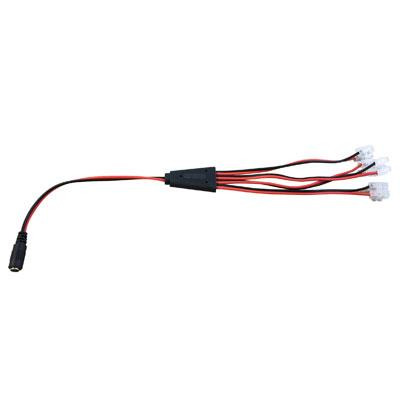 DrUTP WCABLE Cable para distribución de Alimentación DC JACK 1 entrada Hembra a 4 salidas con Regleta