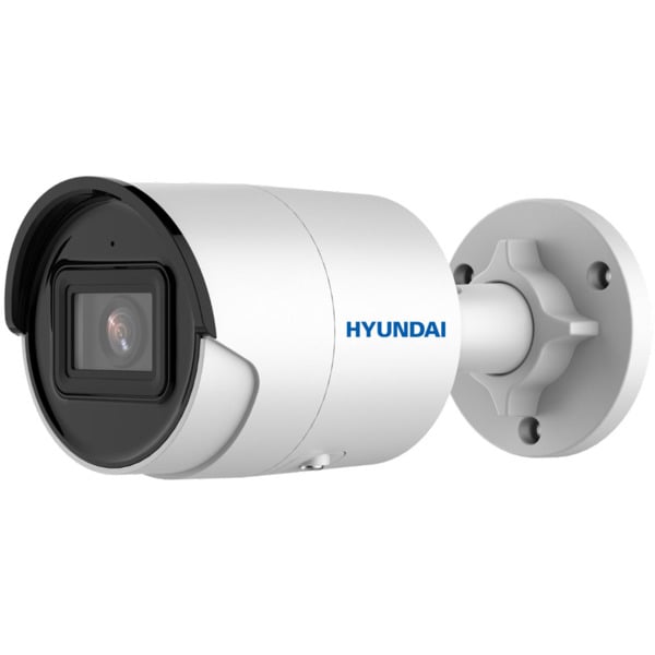 Cámara IP HYUNDAI. 4MP@25ips, H.265+/H.265. ICR, 0,005 lux, IR 40m. Óptica fija de 2,8 mm. WDR 120dB, 3D-DNR, ROI. Protección pe