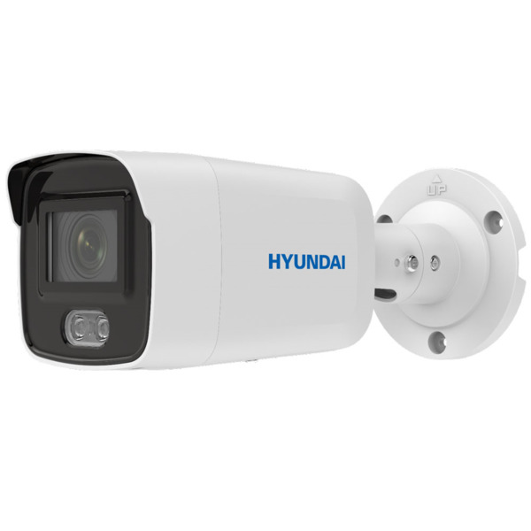 Cámara IP HYUNDAI ColorView. 4MP@25ips, H.265+/H.265. Color 24/7, 0,0005 lux, luz blanca 40m. Óptica fija de 2,8 mm. WDR 130dB,