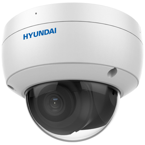 Domo IP HYUNDAI. 8MP@20ips, H.265+/H.265. ICR, 0,005 lux, IR 30m. Óptica fija de 2,8 mm. WDR 120dB, 3D-DNR, ROI. Protección peri