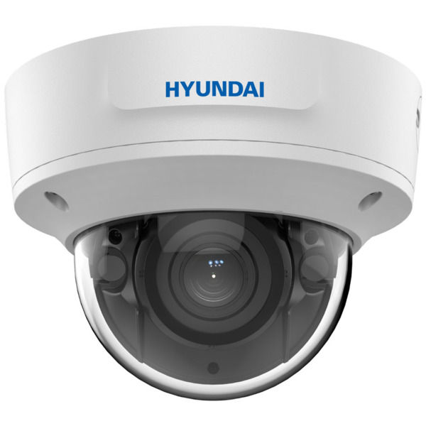 Domo IP HYUNDAI. 4MP@20ips, H.265+/H.265. ICR, 0,005 lux, IR 40m. Óptica motorizada 2,8~12 mm. WDR 120dB, 3D-DNR, ROI. Protecció