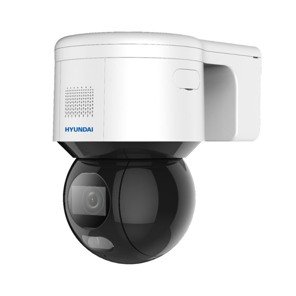 Domo PTZ IP HYUNDAI Color View. 4MP@25ips, H.265+/H.264+. Color 24/7, 0,0005 lux, luz blanca 30 m. Óptica de 4 mm. BLC, HLC, WDR