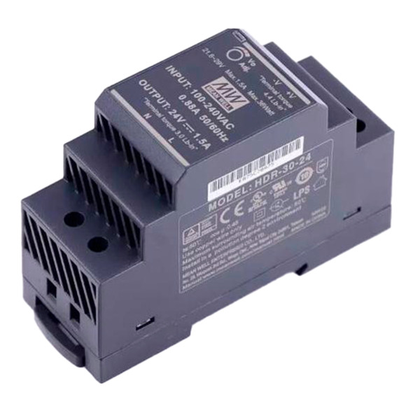 DS-KAW30-2N Fuente de alimentación - Salida DC 24 V / 1.5 A / 36 W - 1 salida - 54.5 (An) x 90 (Al) x 35 (Fo) mm - Montaje en ca