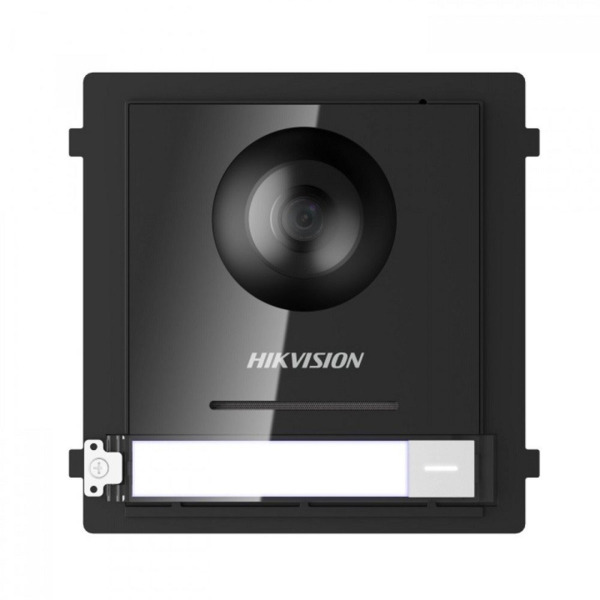 Módulo de videoportero para sistema modular HIKVISION. CMOS 2MP, H.264, visión nocturna. Audio bidireccional full-duplex. 4 entr