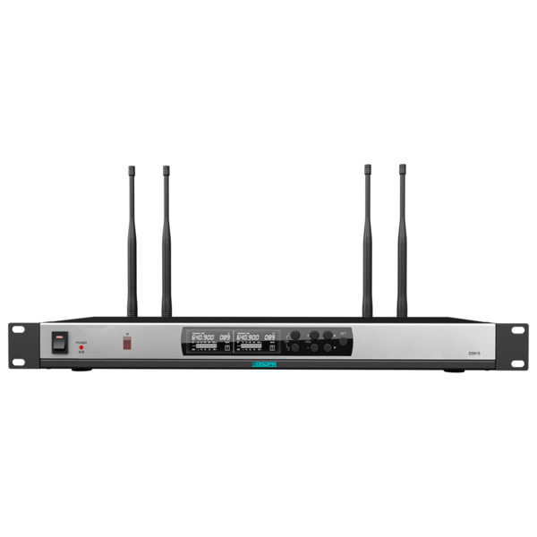 DSPPA DSPPA-D5815 Receptor de micrófonos inalámbrico - Canal dual - Pareado mediante IR - Control de volumen para cada canal - S
