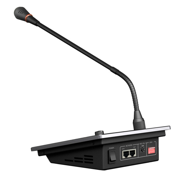 DSPPA DSPPA-DMA20 Micrófono de pupitre - Pulsador para anuncios - Hasta 6 micros encadenables - Alimentación mediante amplificad (1)