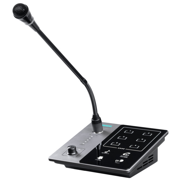DSPPA DSPPA-DMA60M Micrófono de pupitre - Pulsador para anuncios - Hasta 6 micros encadenables - Alimentación mediante amplifica
