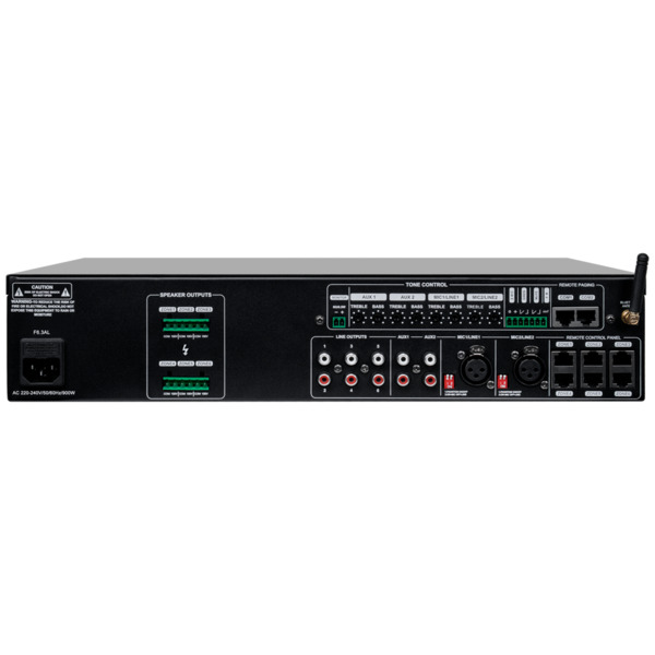 DSPPA DSPPA-DMA6112 Matriz mezclador digital - Amplificador 100V - Reproductor USB / Radio FM / Blutooth - Potencia nominal 6 x (1)