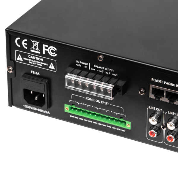 DSPPA DSPPA-DMA6500U Matriz mezclador digital - Amplificador 100V - Reproductor USB / Radio FM / Blutooth - Potencia nominal 500 (7)